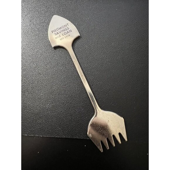 Antique Silver PIEDMONT SAVINGS AND LOAN Advertising Shovel Winston Salem NC - Picture 2 of 7